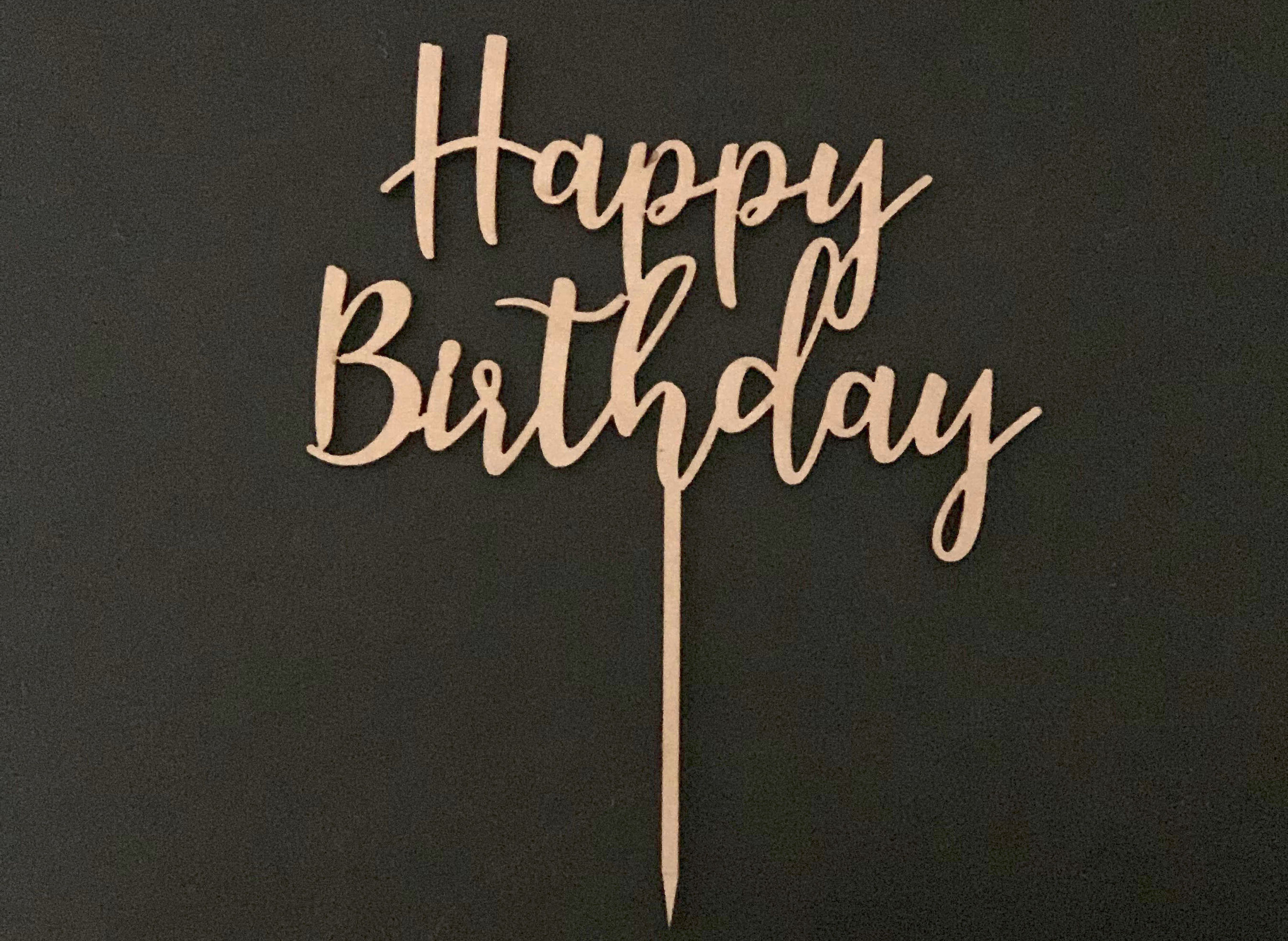 Cake Topper "Happy Birthday" 